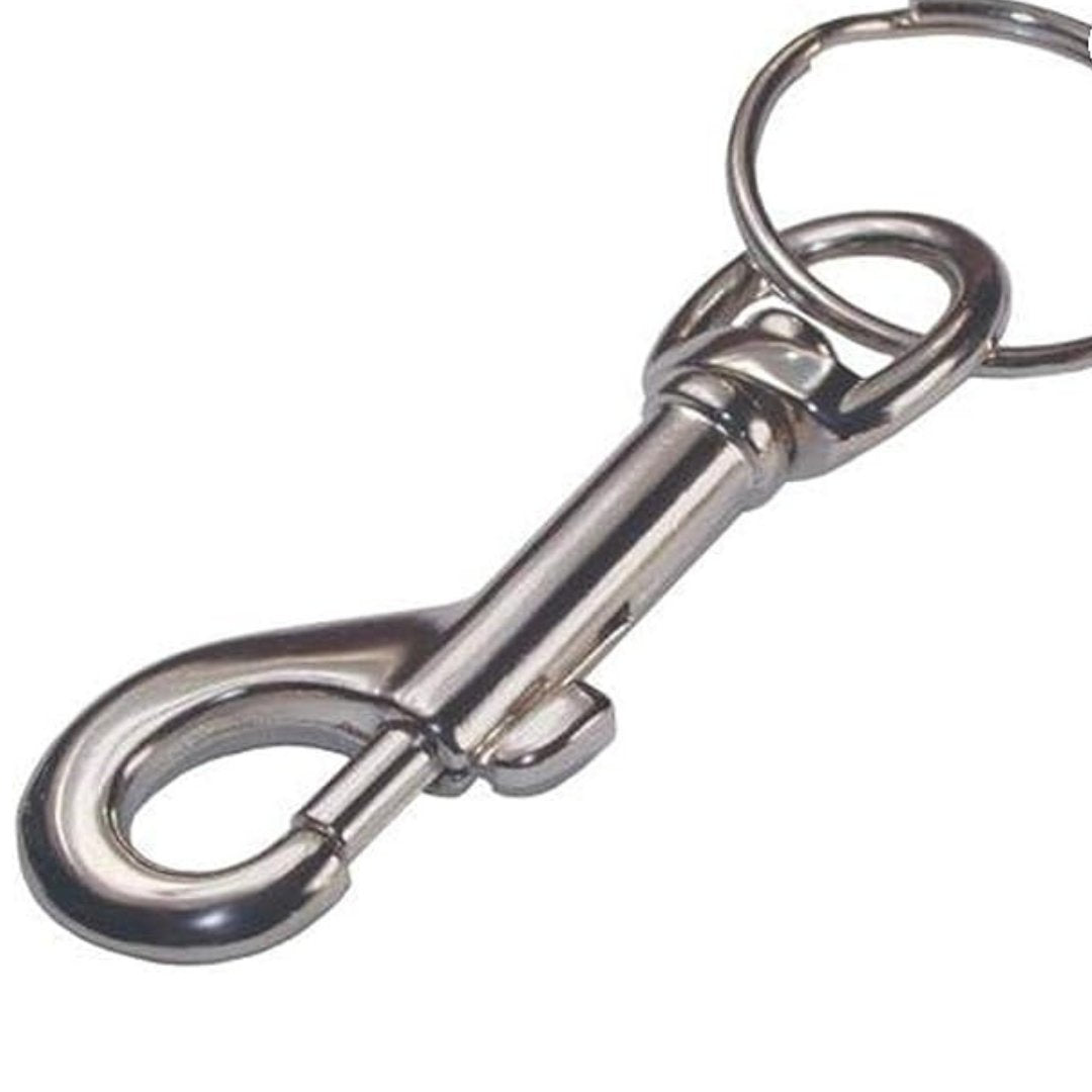 Metal Snap Hook with Key Ring – Silver Keychain Accessory Keychain Novelty & Souvenir Catalog product detail image