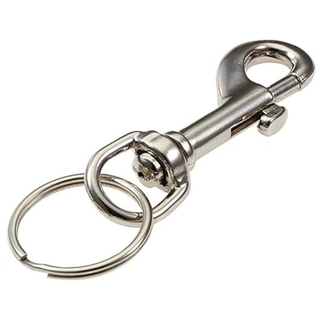 Metal Snap Hook with Key Ring – Silver Keychain Accessory Keychain Novelty & Souvenir Catalog main product image