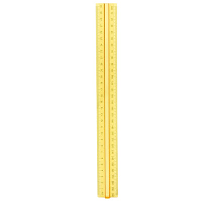 Metric & Imperial Scale Raised Grip Aluminium Ruler 