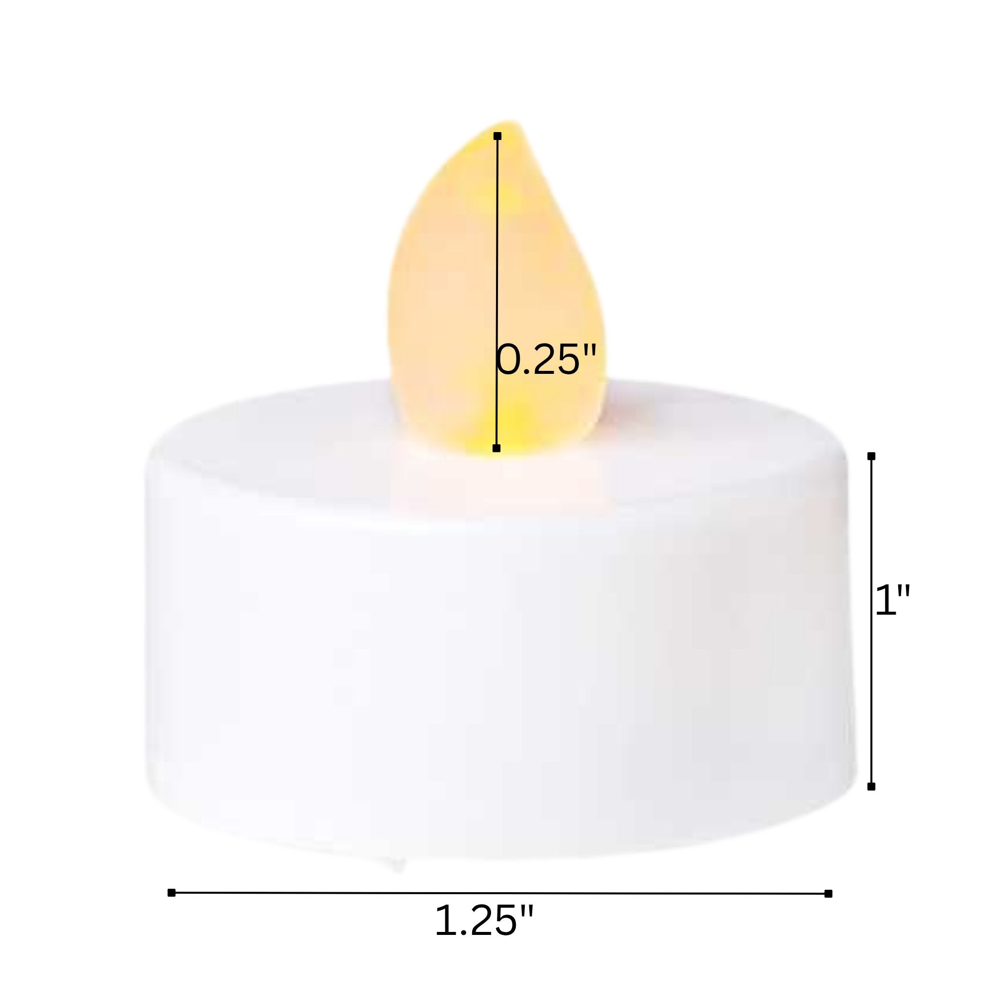 Battery Operated Amber LED Tea light Candle :3 Pack Flameless Candles product detail image