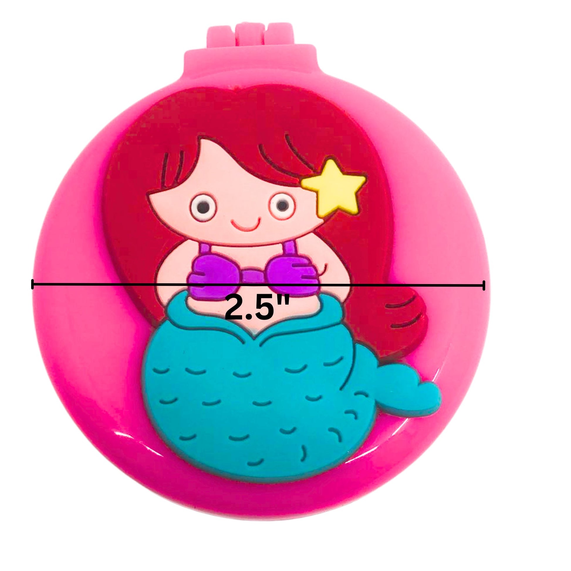 Small Folding Pocket Hair Brush with Mirror – Compact Detangling, Massage Comb for On the Go Grooming