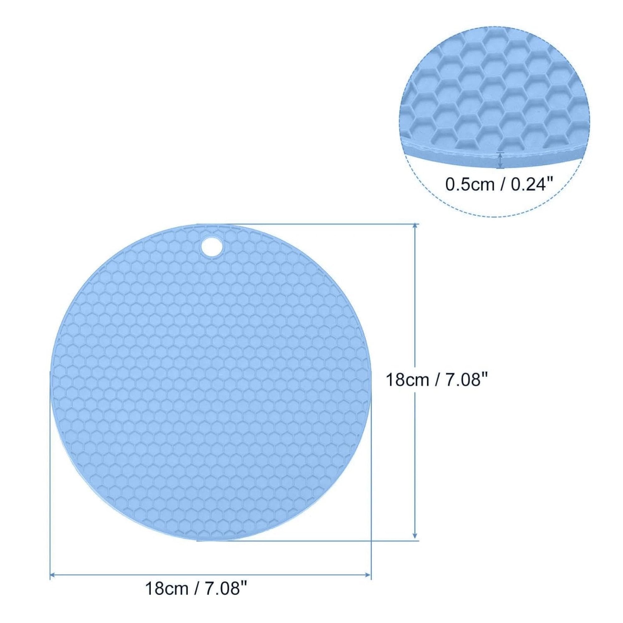 7" Round Silicone Placemat & Holder: 1 Pack Trivets Kitchen Accessories product image 7