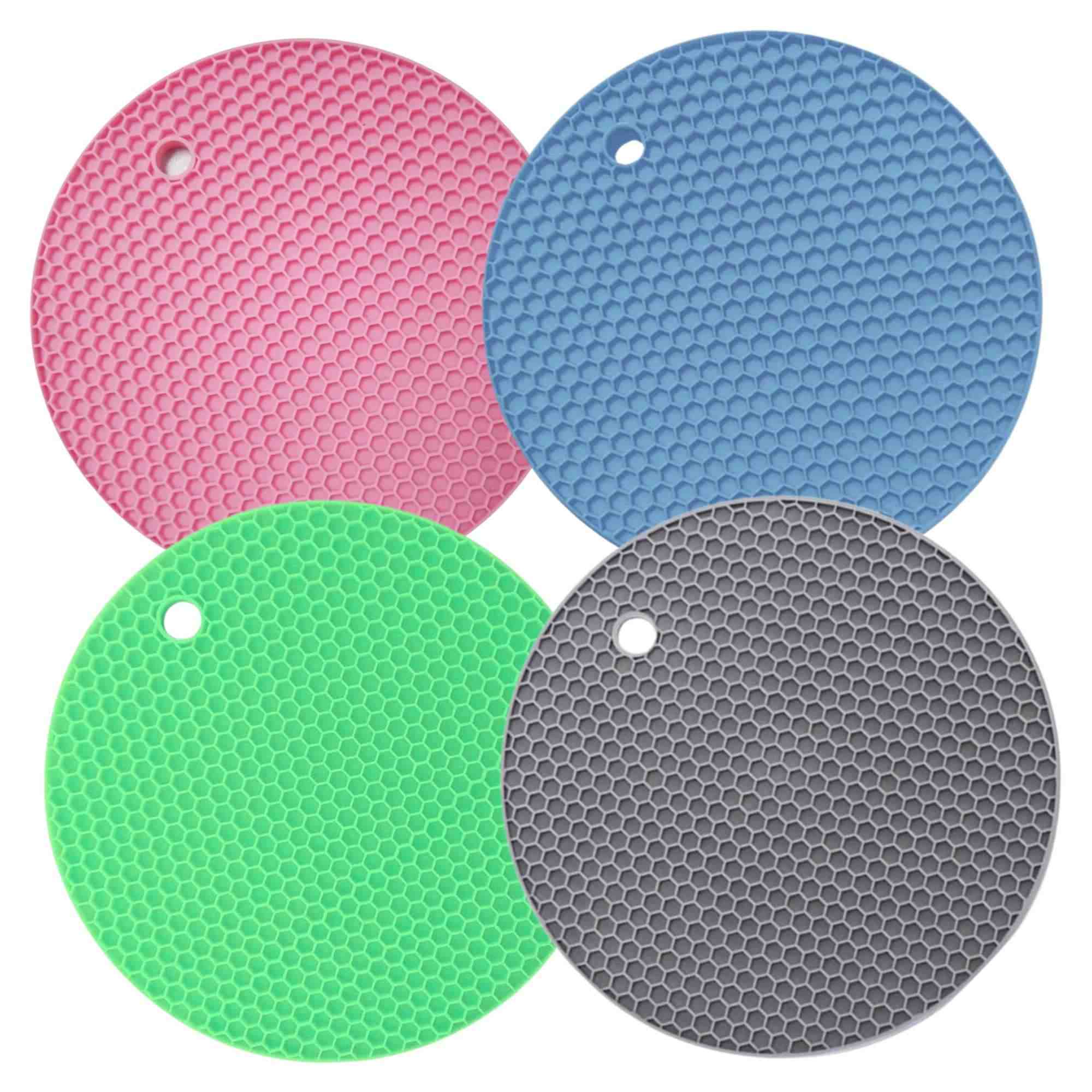 7" Round Silicone Placemat & Holder: 1 Pack Trivets Kitchen Accessories main product image