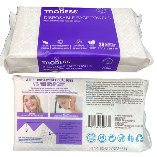 Modess Disposable Face Towels – 30CT