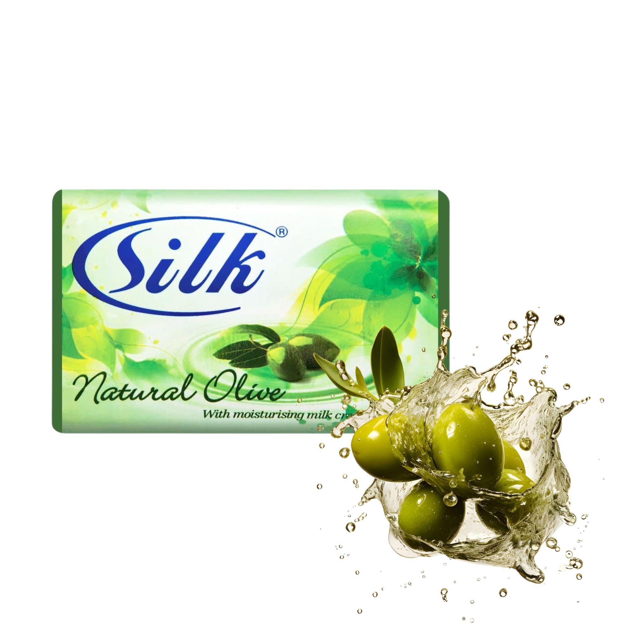 100g Silk Natural Olive Moisturizing Milk Cream Soap: 2 Bars Bar Soap Bath Soap Bathroom product detail image