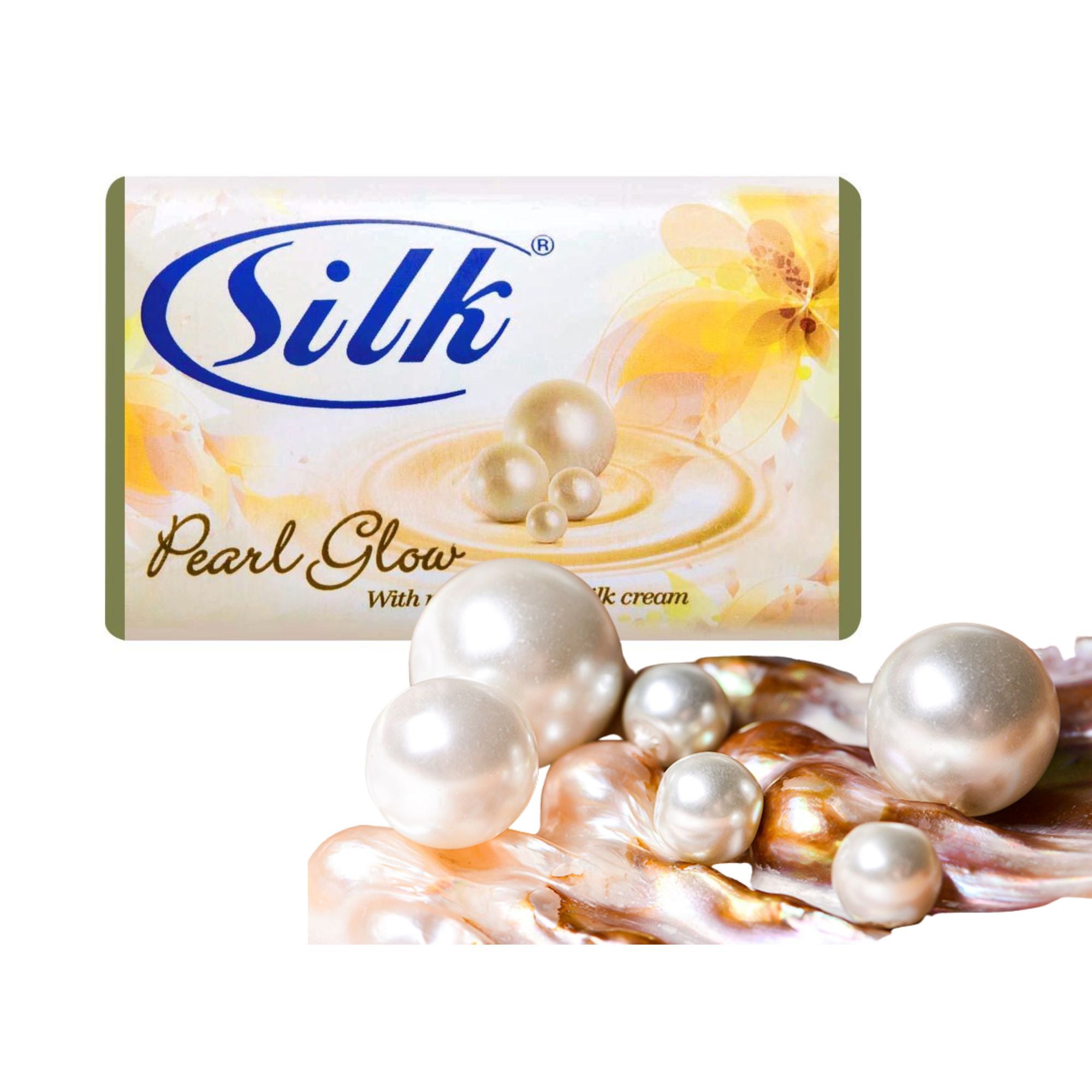 100g Silk Pearl Glow Moisturizing Milk Cream Soap: 2 Bars Bar Soap Bath Soap Bathroom product detail image