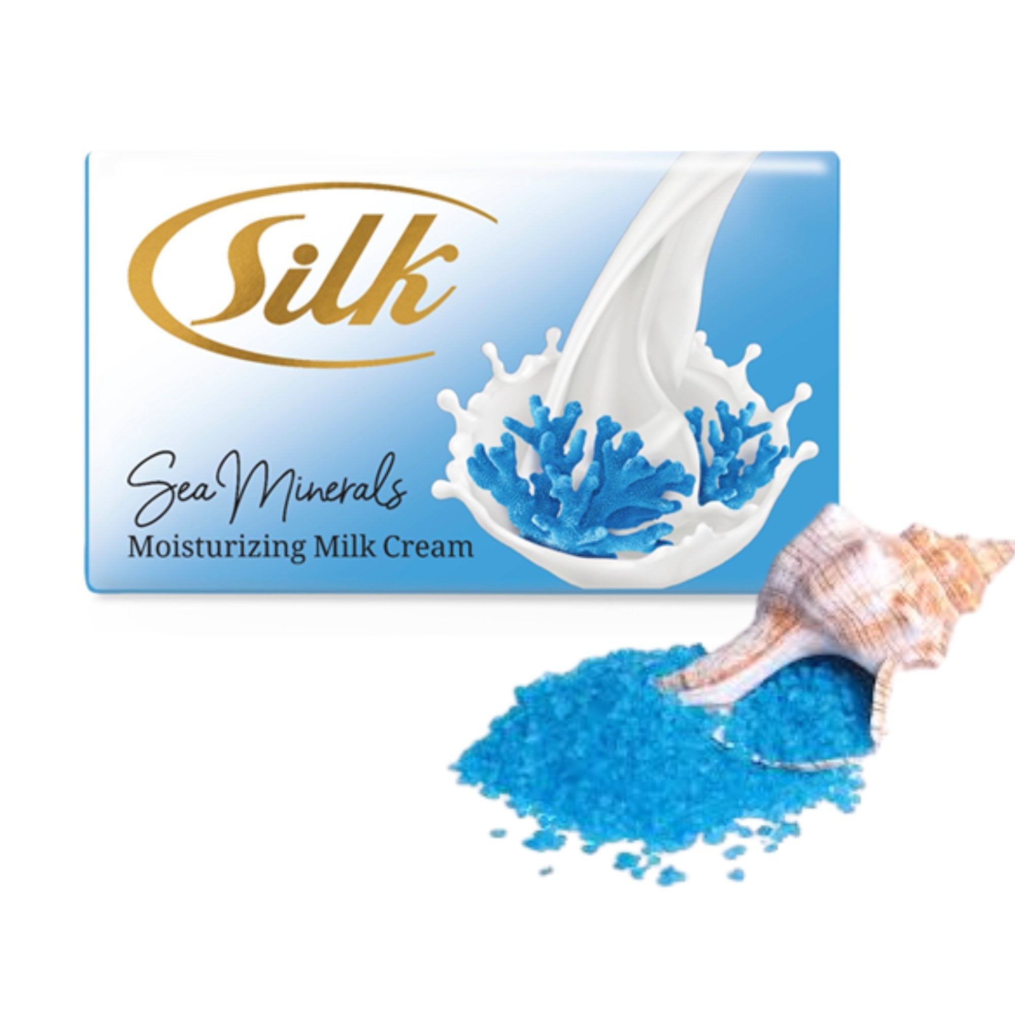 100g Silk Sea Mineraux Moisturizing Milk Cream Soap: 2 Bars Bar Soap Bath Soap Bathroom product detail image