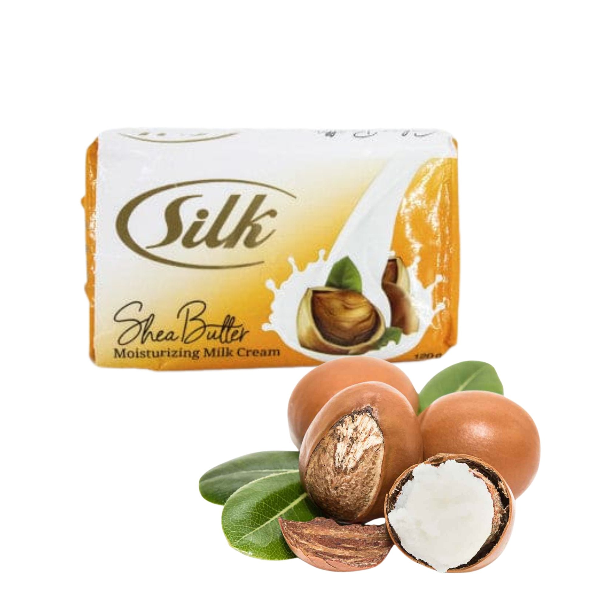 100g Silk Shea Butter Moisturizing Milk Cream Soap: 2 Bars Bar Soap Bath Soap Bathroom product detail image