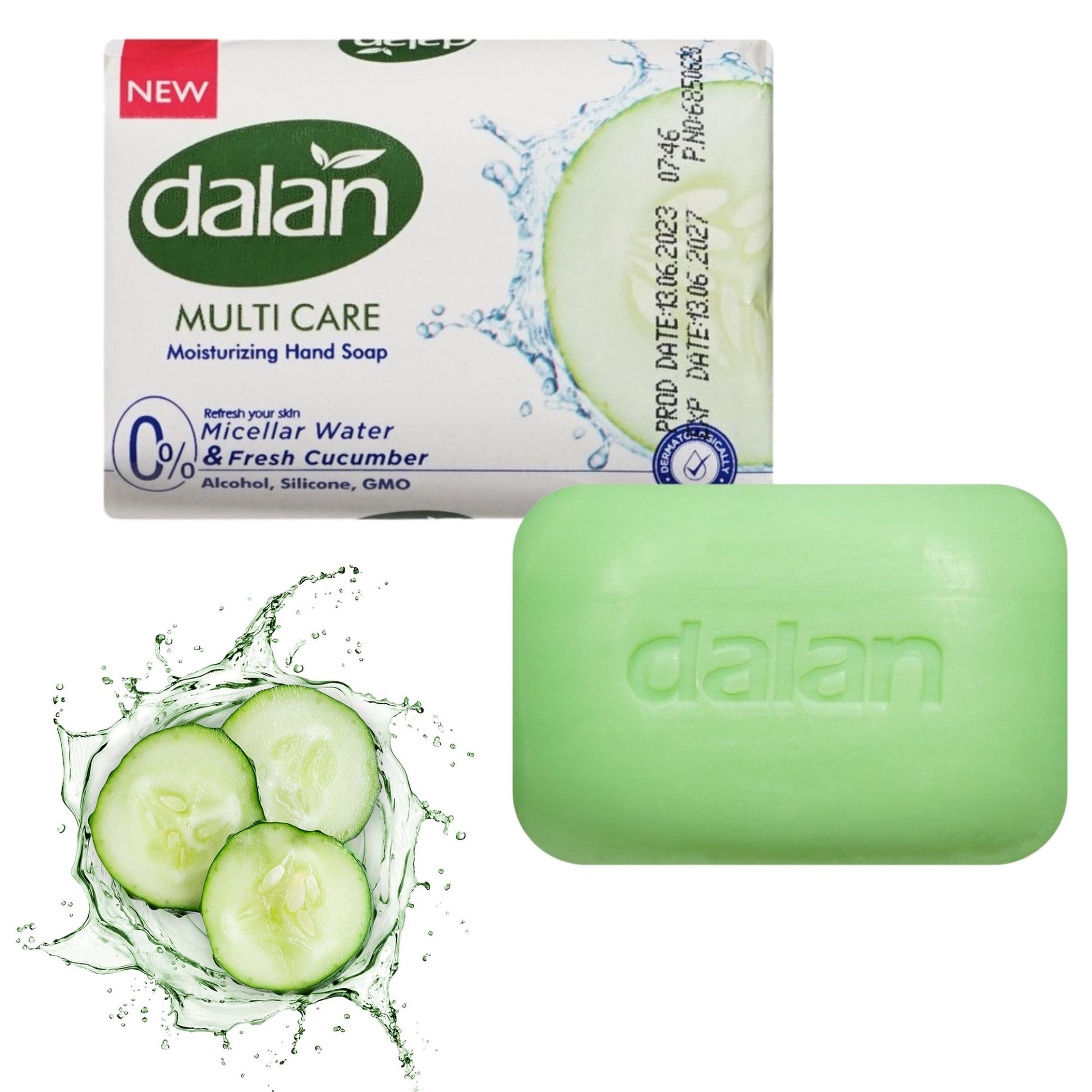 Dalan Micellar Water & Fresh Cucumber Moisturizing Soap Bar