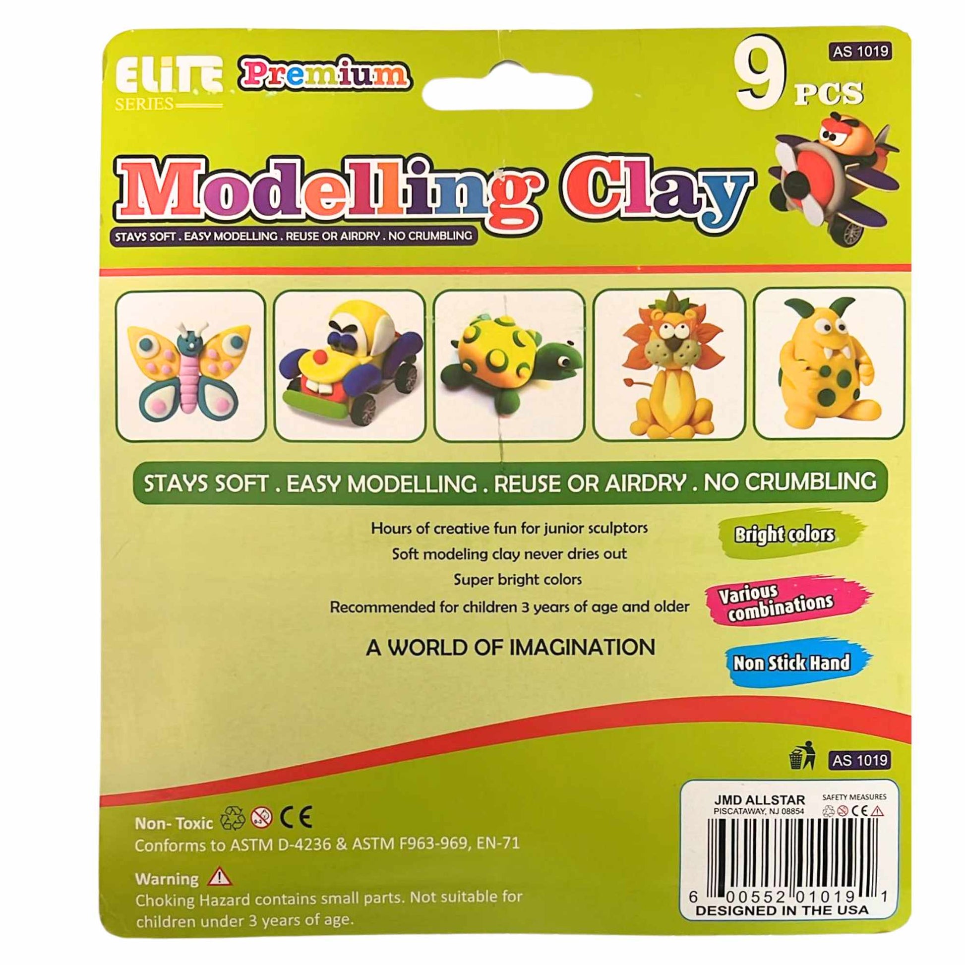 Molding Clay – 9 Bright Colors, Soft and Easy to Shape