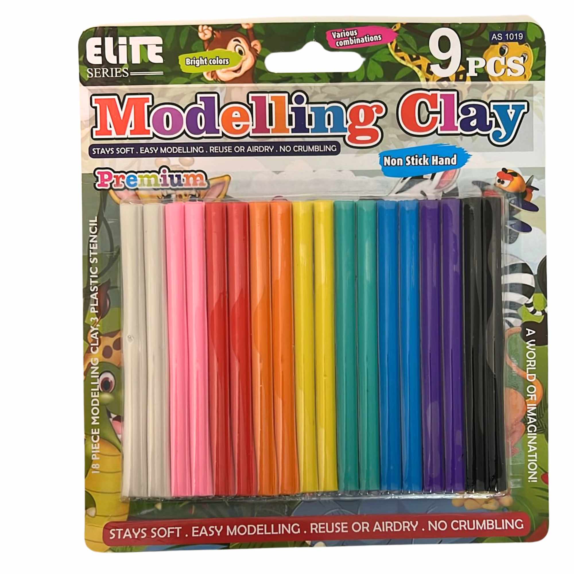 Molding Clay – 9 Bright Colors, Soft and Easy to Shape: 9 Pack Clay & Moulding Dough DIY main product image