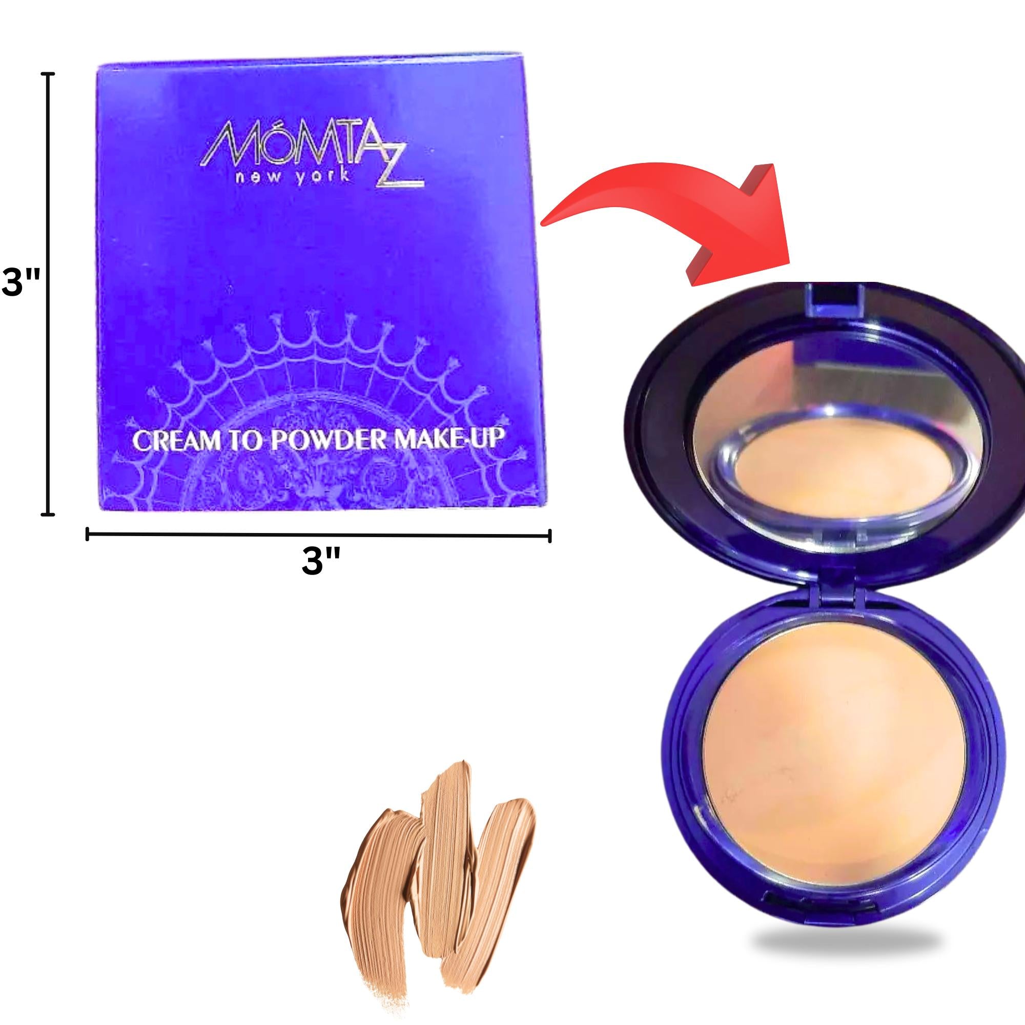 Momtaz New York Cream To Powder Make Up: 1 Pack makeup cream to powder Face makeup Holiday Gift makeup product detail image