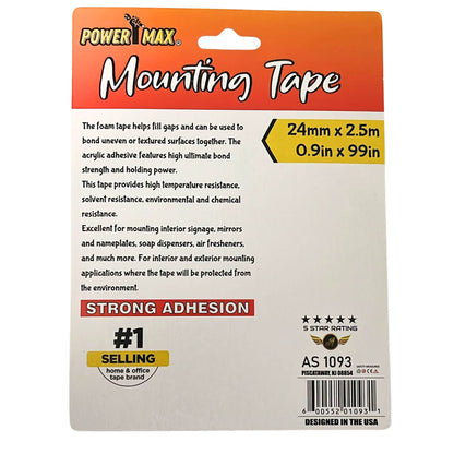  Mounting Tape Hold, Instant Adhesion