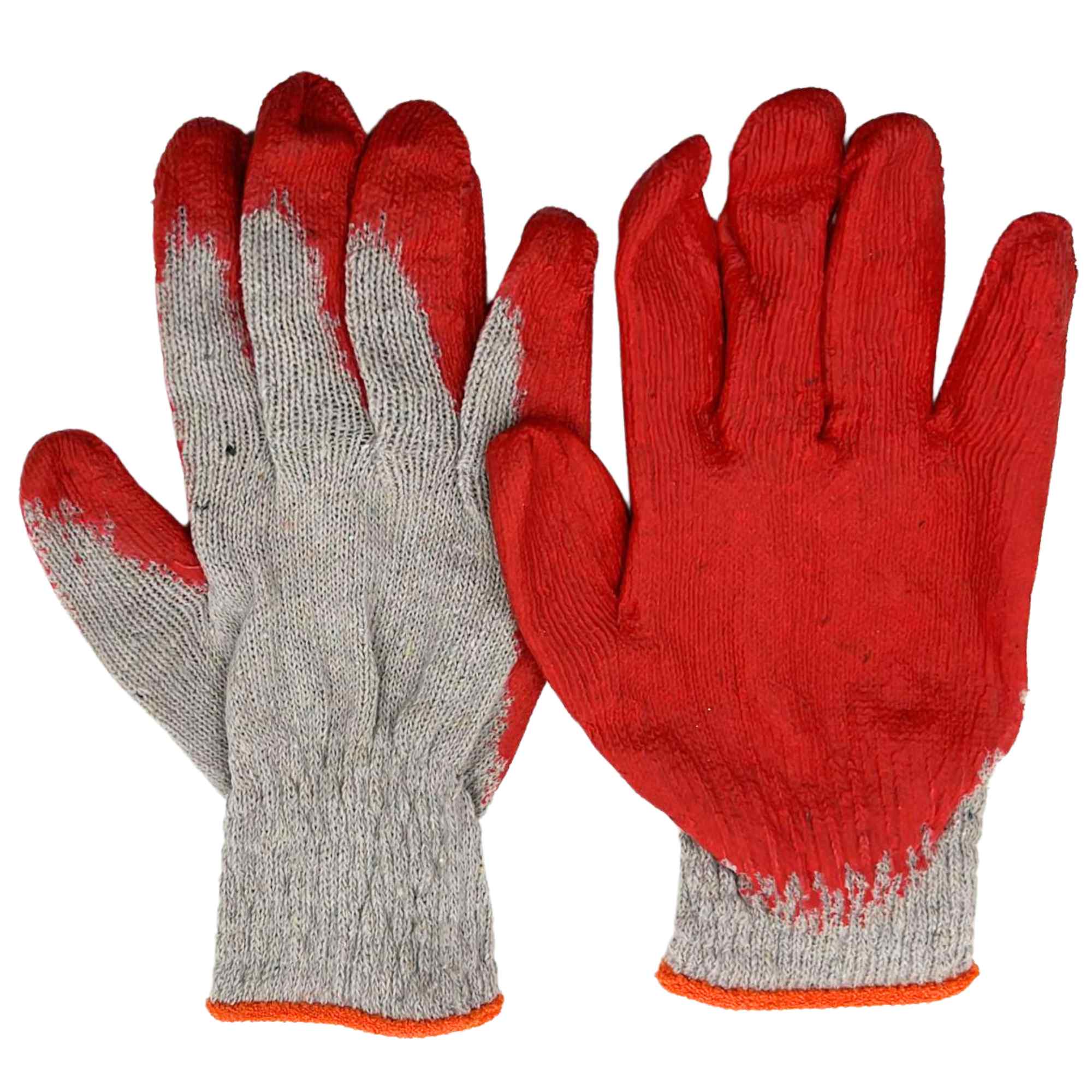 Latex Nitrile Coated Work Gloves – Cotton Knit Safety Gloves: 1 Pair Chemical Resistant Safety Gloves main product image