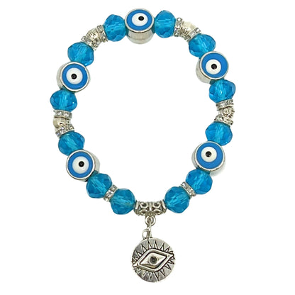 Evil Eye Colorful Bead Bracelet