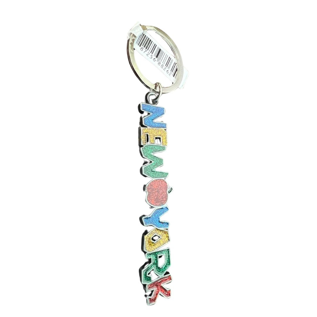 Multicolor Glittered New York Keychain Souvenir