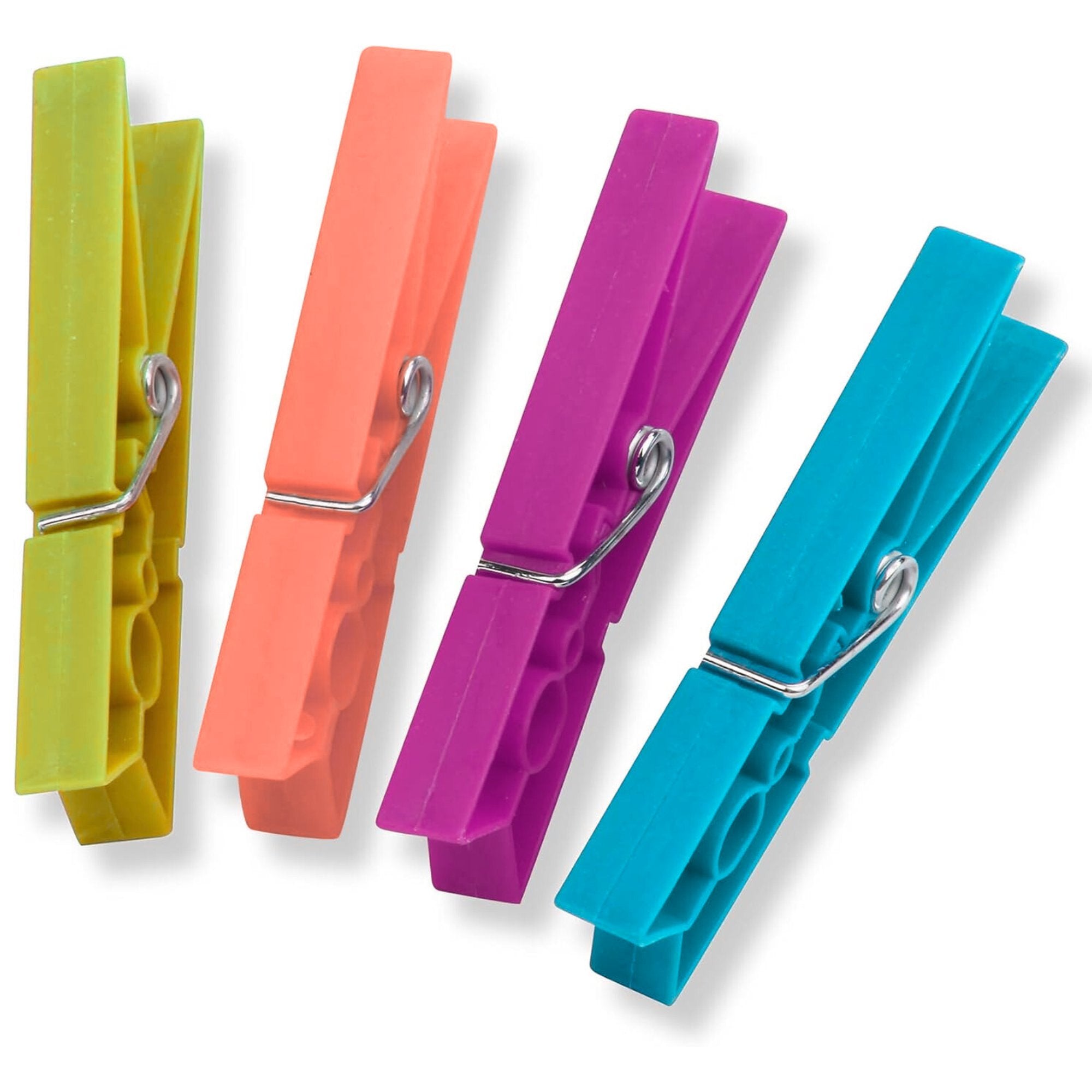 4 Color Waterproof Plastic Clothes Pegs: 24 Pack Clothespins Laundry lifestyle use image