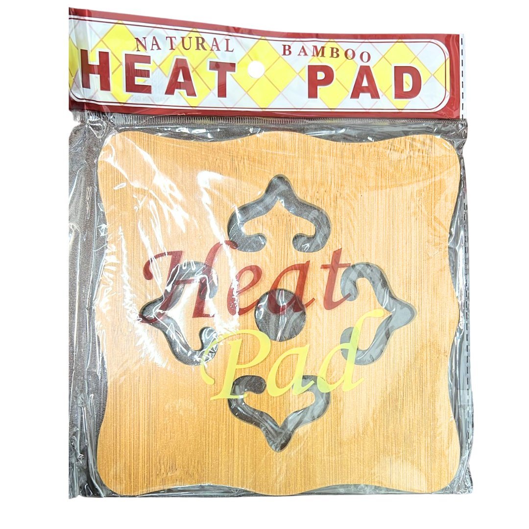 6.25X6.25 Inches Natural Bamboo Heat Pad 1pc size and feature image