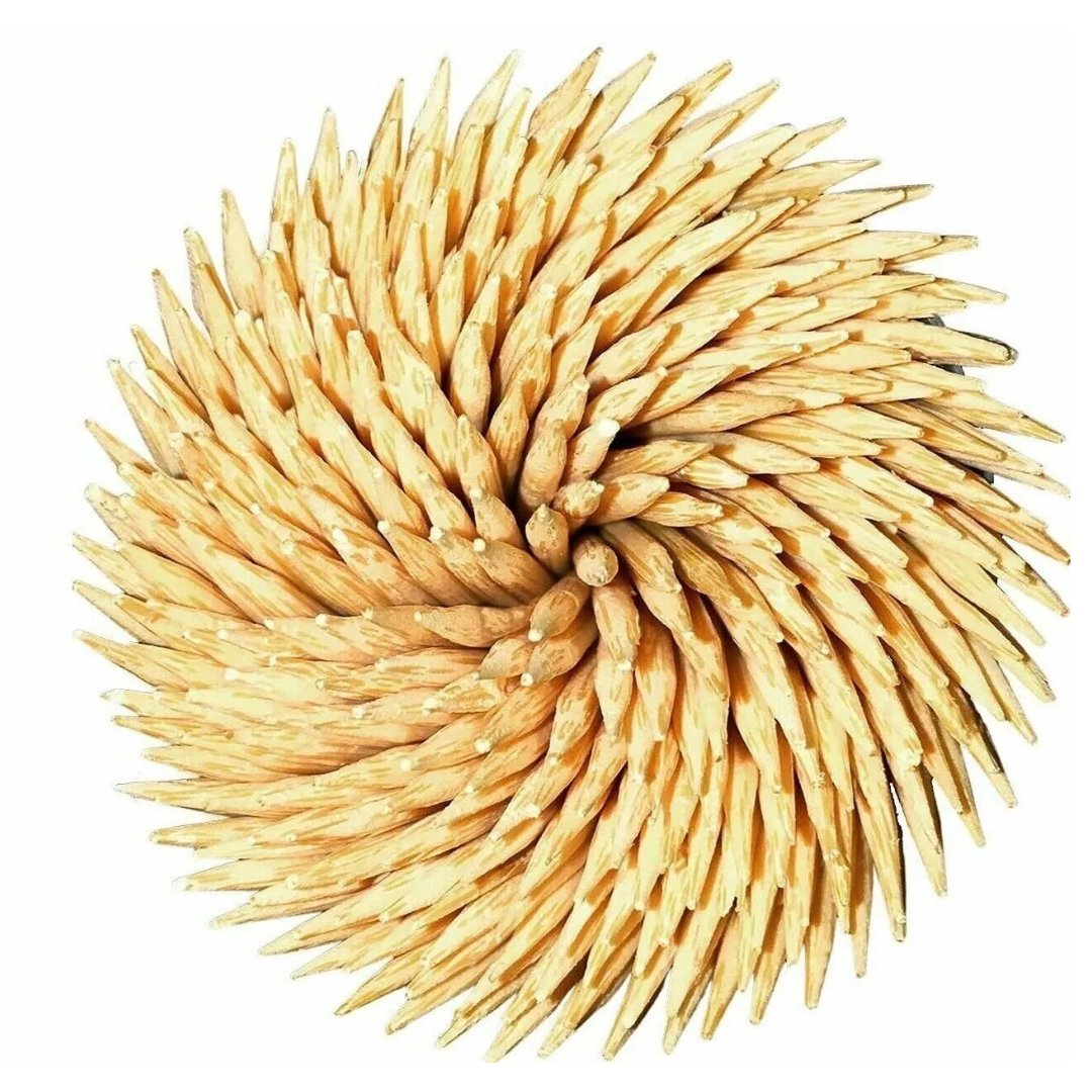 Natural Bamboo Toothpicks 3 Bottle Dispenser Home Party: 600 Pack lifestyle use image
