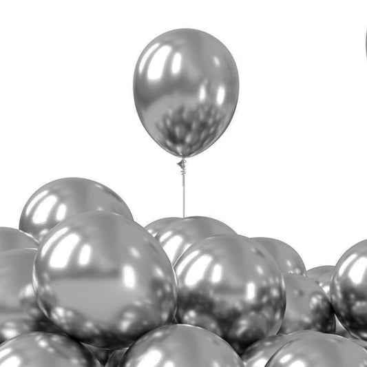 Gray helium-quality natural latex balloons