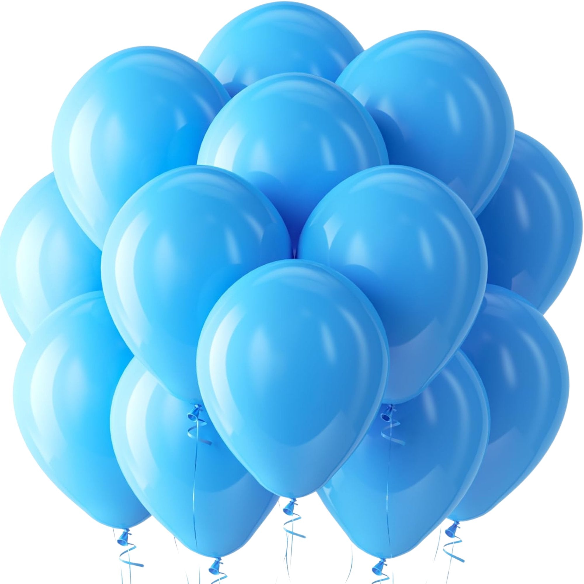 12" Helium Quality Natural Latex Balloons Light Blue 10 Pack product image 6