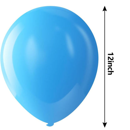 Light blue helium-quality natural latex balloons 
