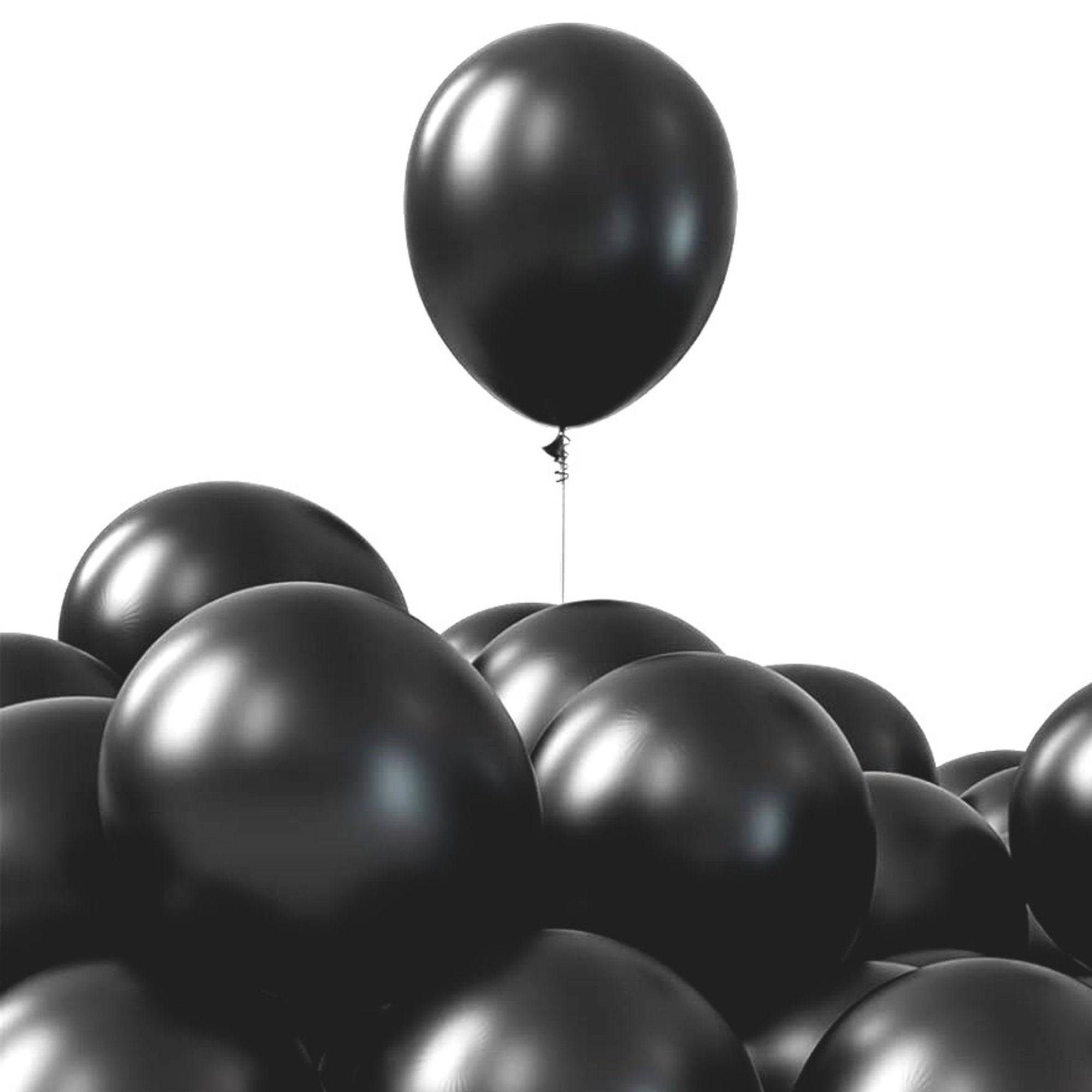 12" Helium Quality Natural Latex Balloons Miler Black 10 Pack Balloon Halloween Balloon main product image