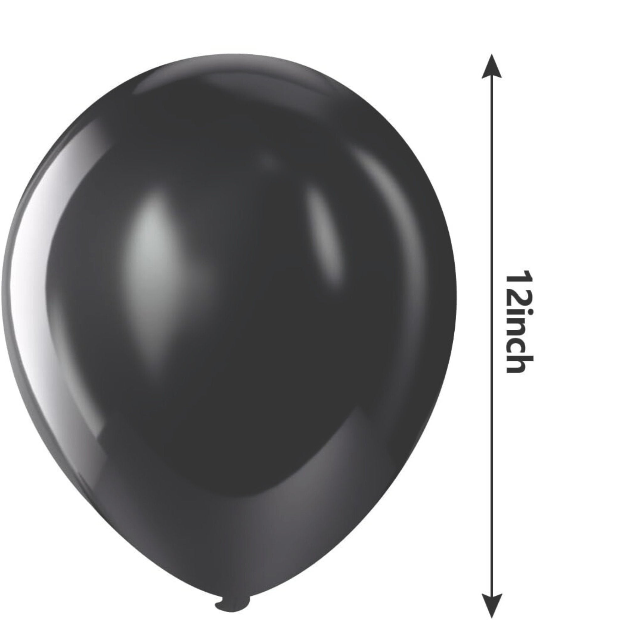 12" Helium Quality Natural Latex Balloons Miler Black 10 Pack Balloon Halloween Balloon product detail image
