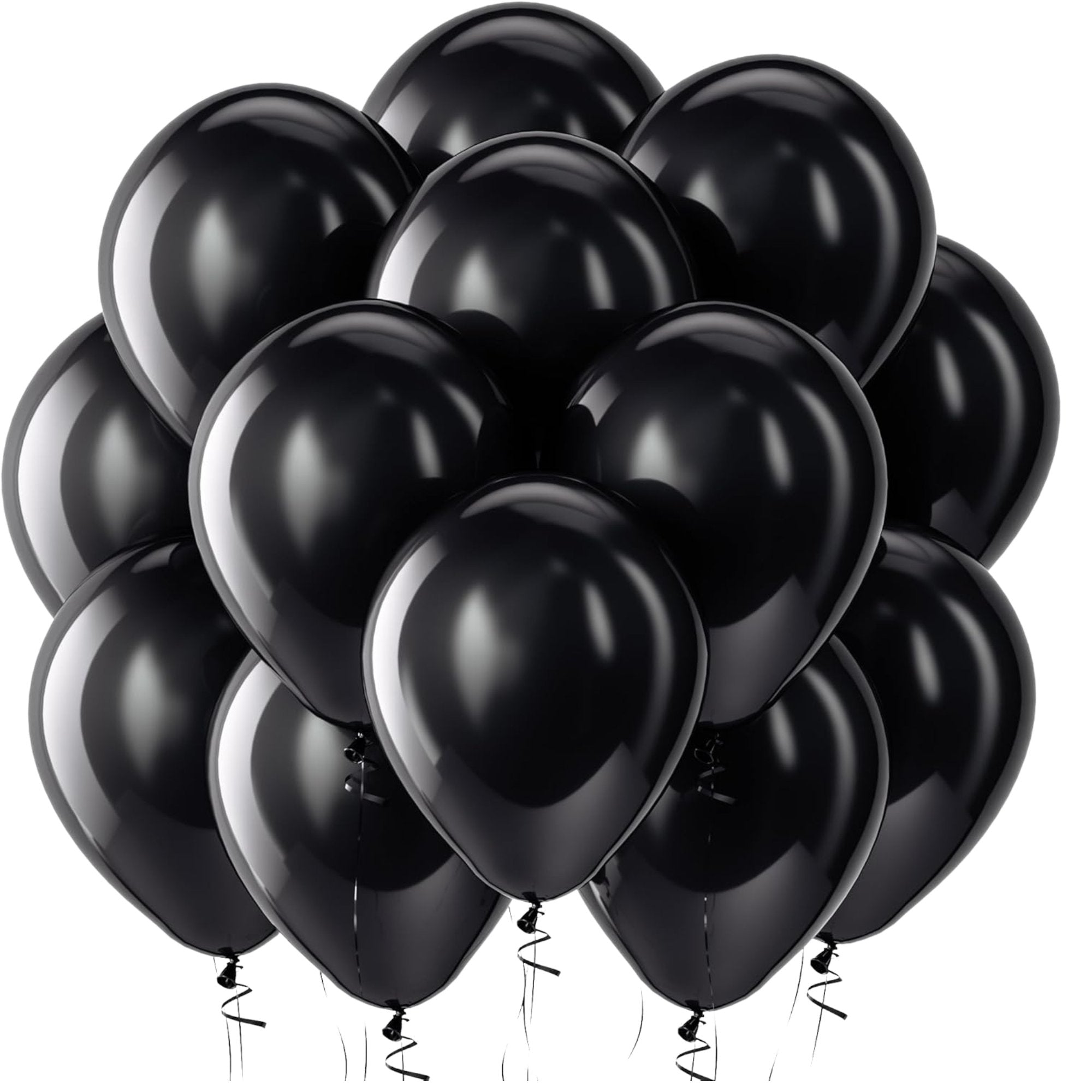 12" Helium Quality Natural Latex Balloons Miler Black 10 Pack Balloon Halloween Balloon product image 6