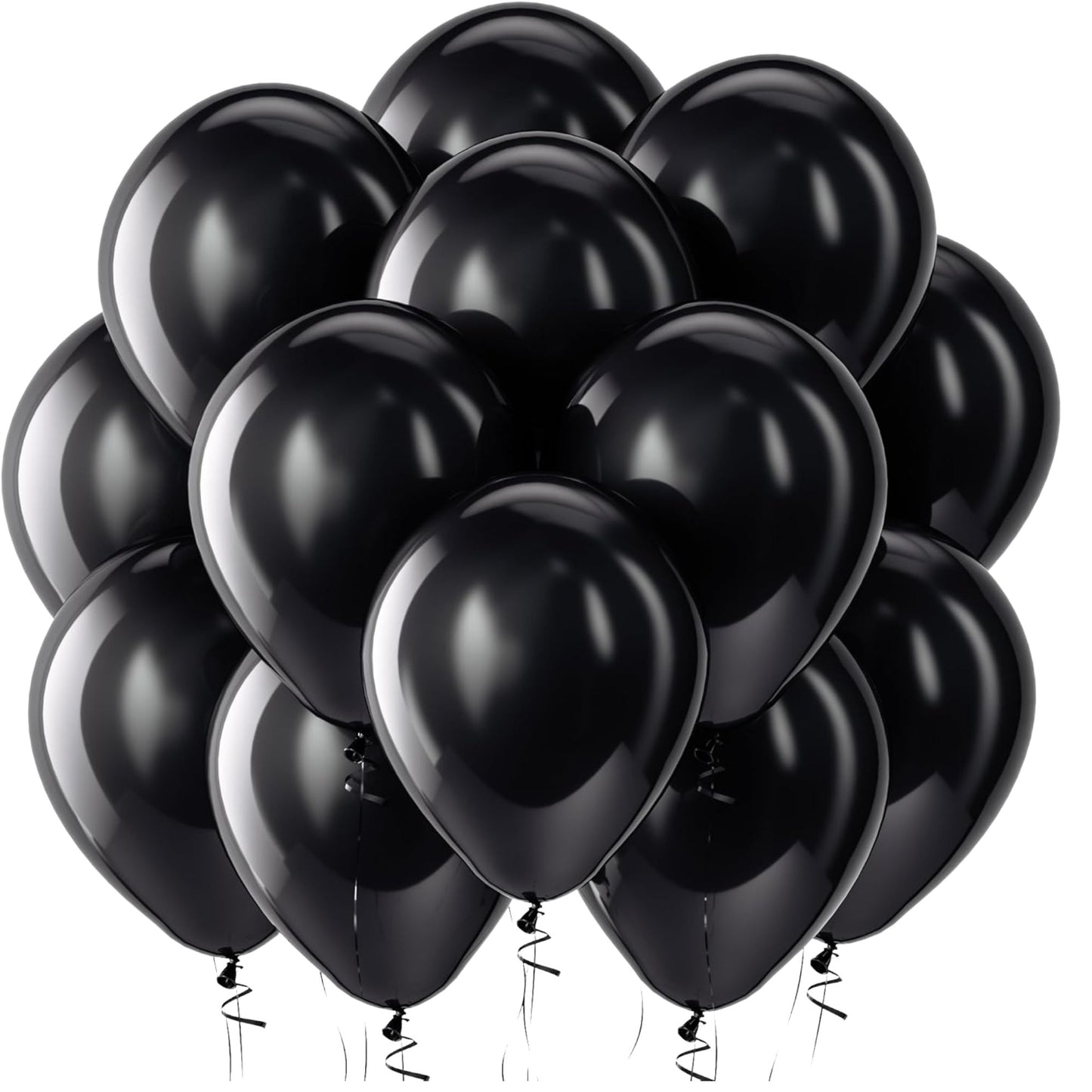 Miler black helium-quality natural latex balloons