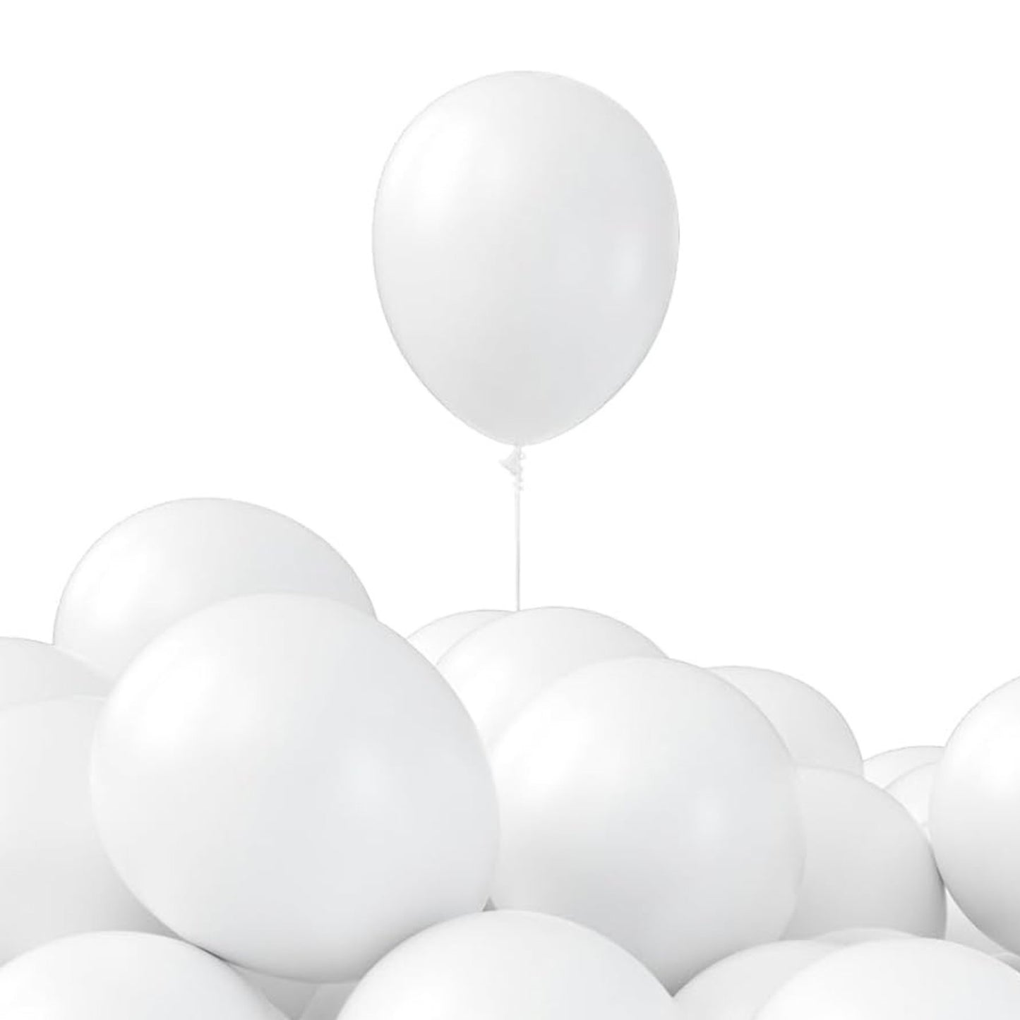 Helium-Quality Natural Latex Balloons White