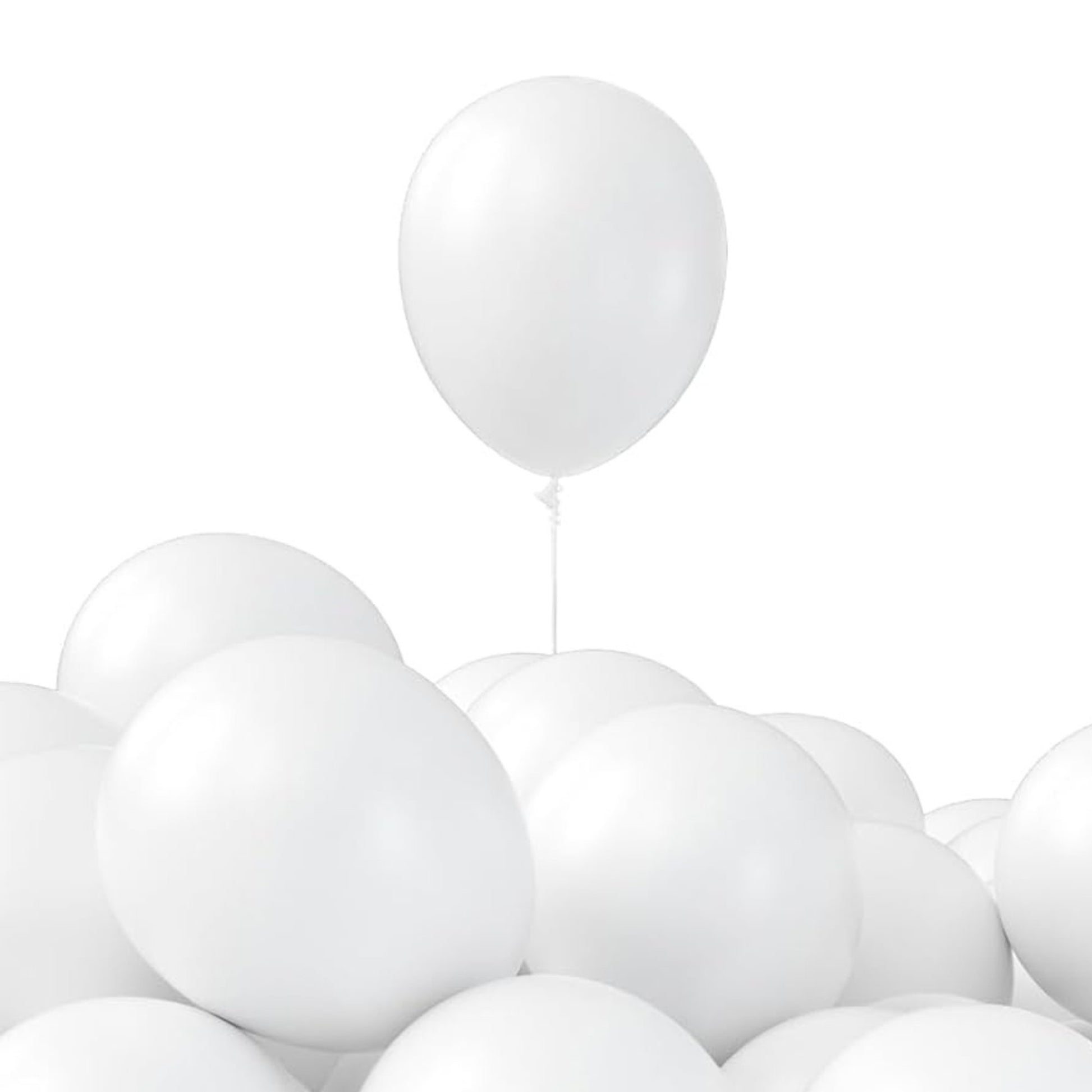 Helium-Quality Natural Latex Balloons White