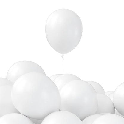 Helium-Quality Natural Latex Balloons White