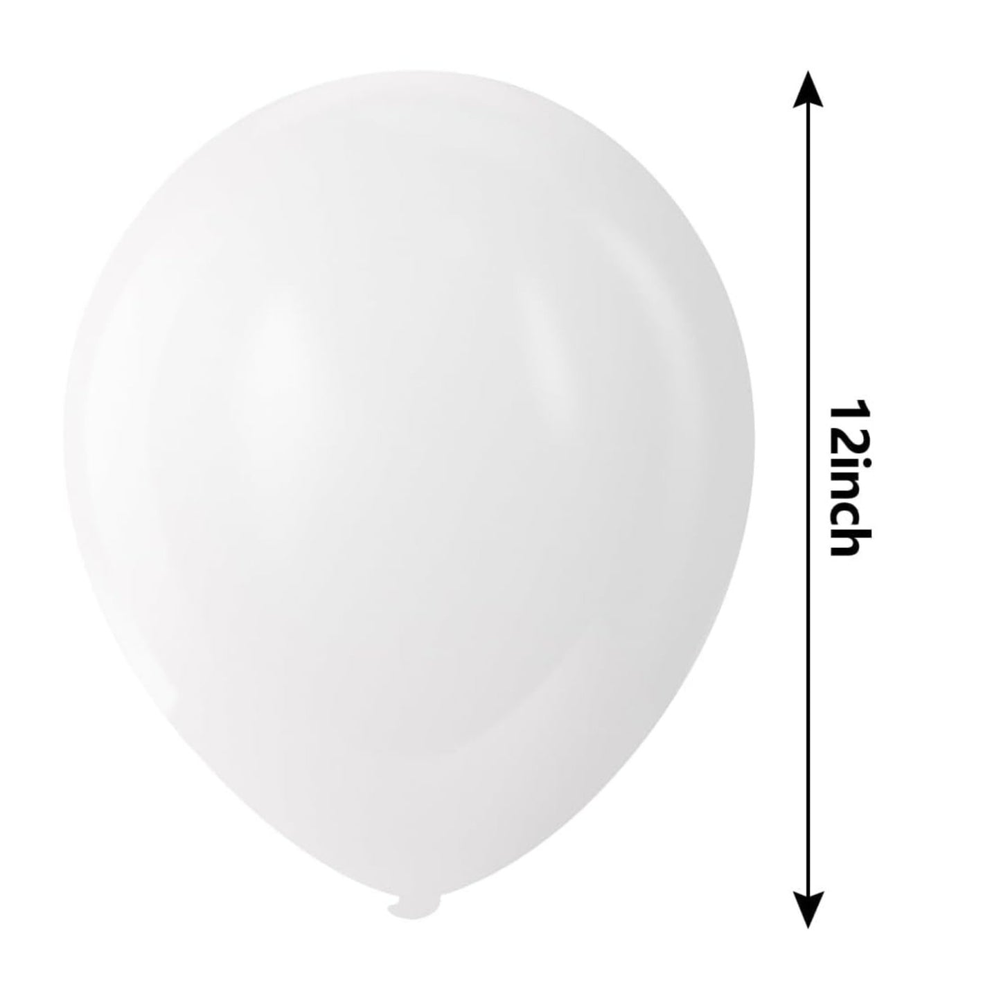 Helium-Quality Natural Latex Balloons White
