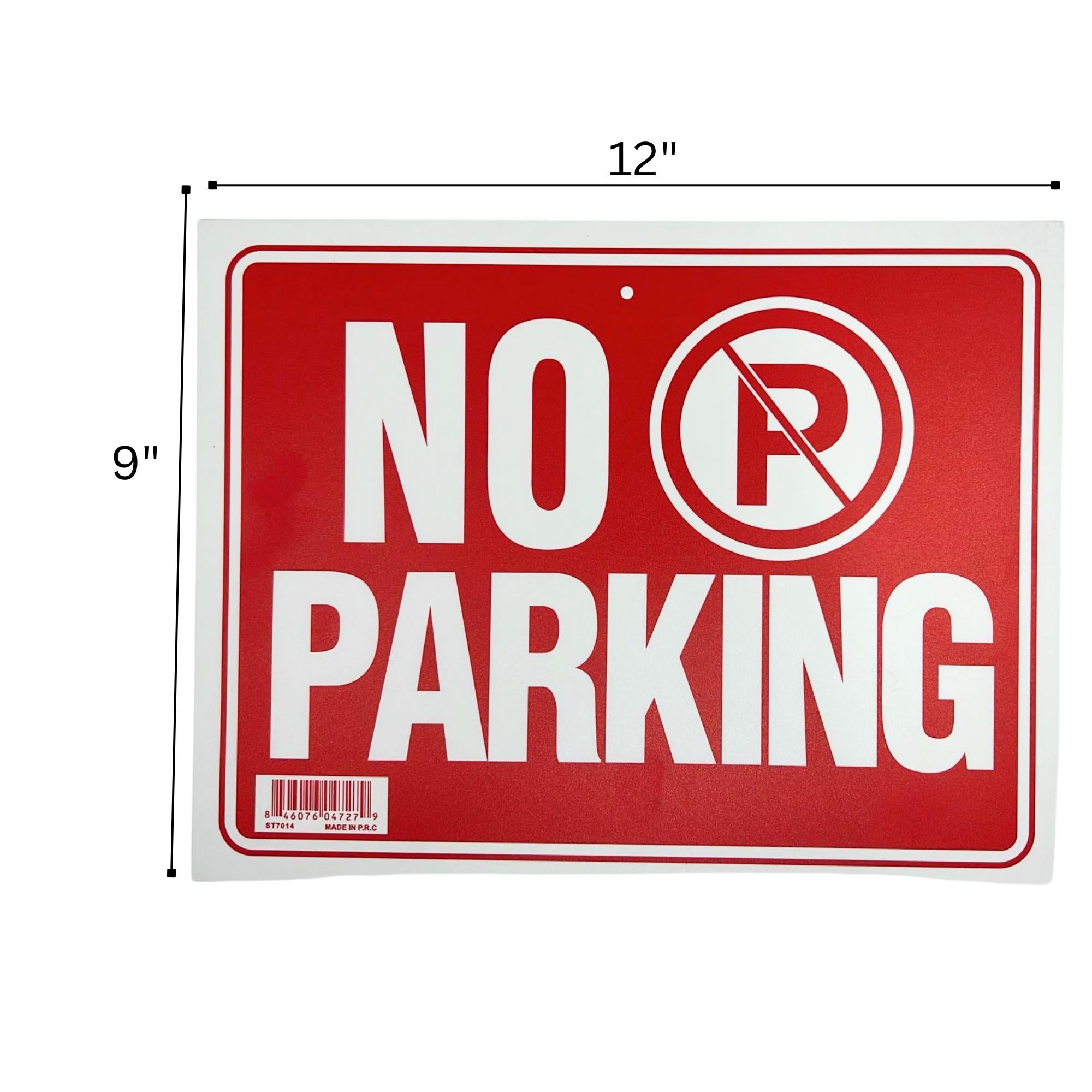 9"X12" "NO PARKING" Plastic Signage Sign 1 Pack Parking Signs & Permits Outdoor product detail image