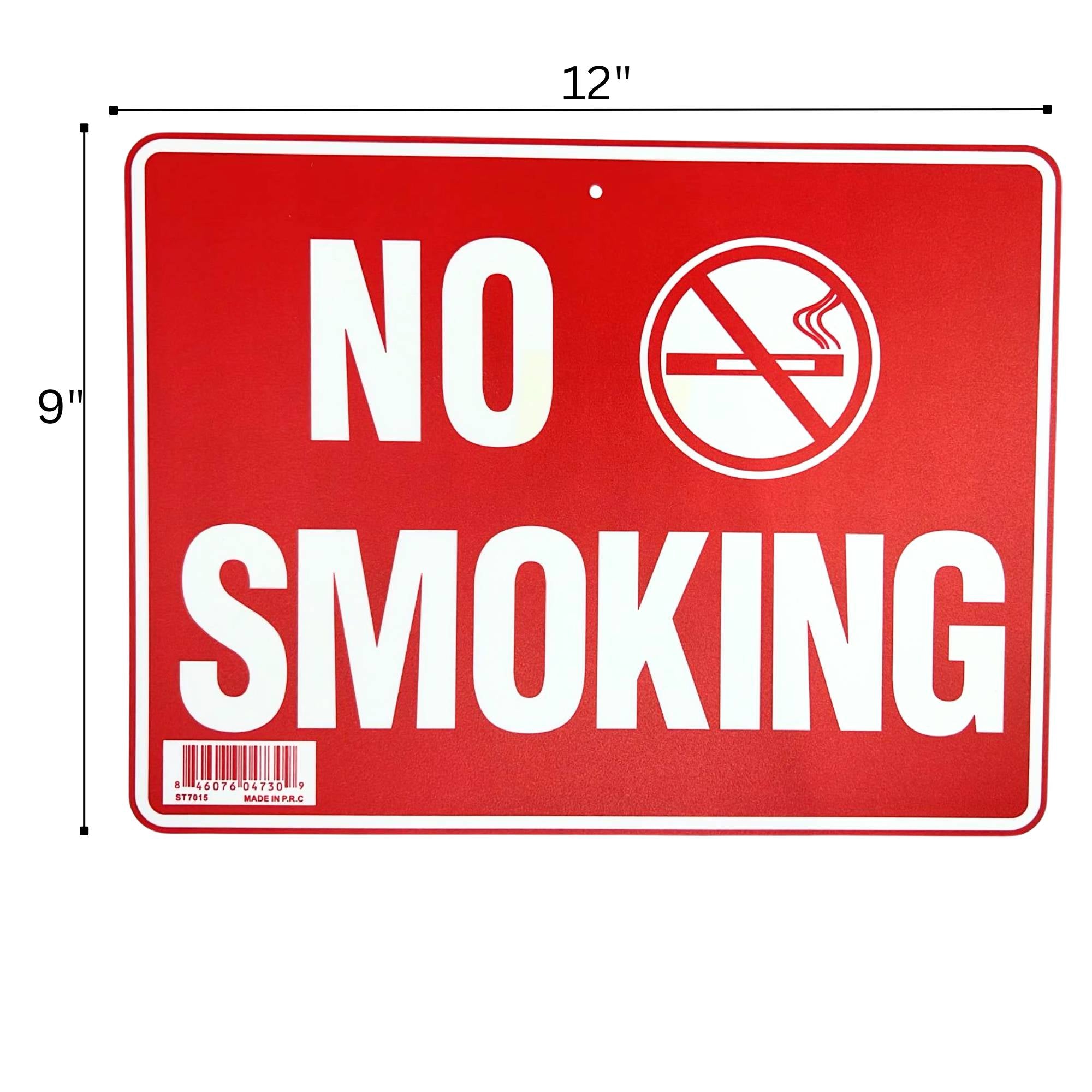 9"X12" "NO SMOKING" Plastic Signage Sign 1 Pack Policy Signs Outdoor product detail image