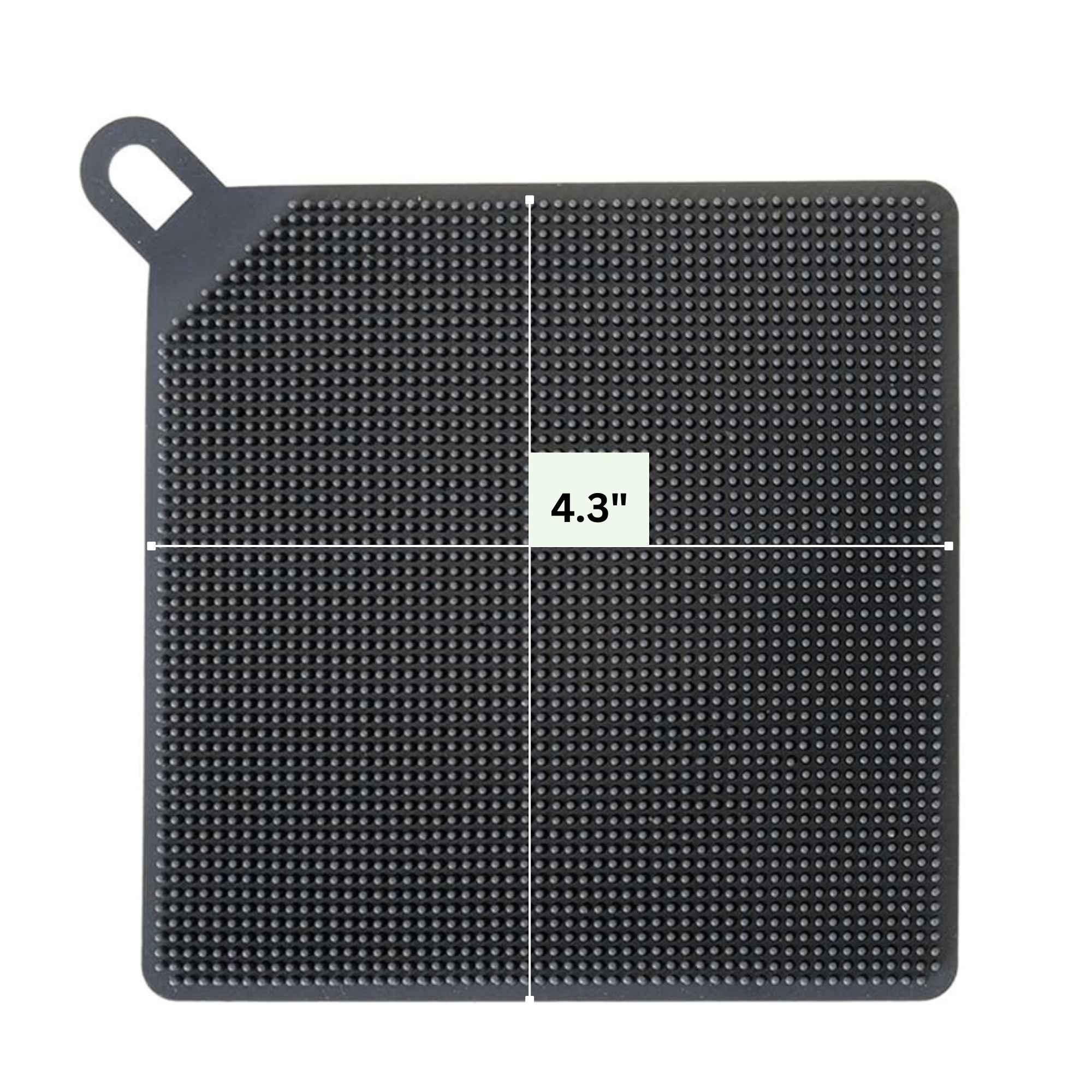 4.3" Square Silicone Sponge Scrubber: 1 Pack Sponges & Scouring Pads Kitchen Accessories product detail image