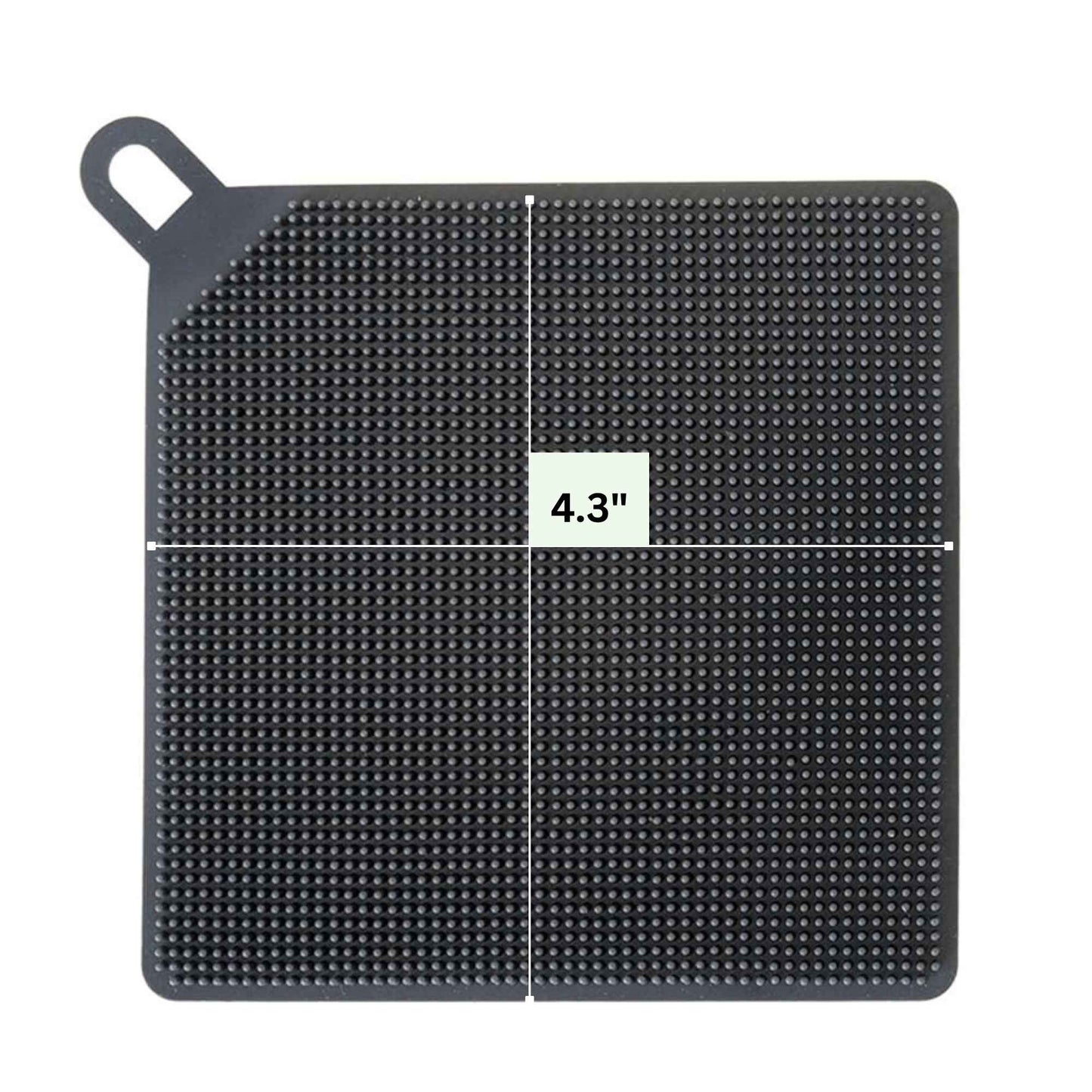 4.3" Square Silicone Sponge Scrubber
