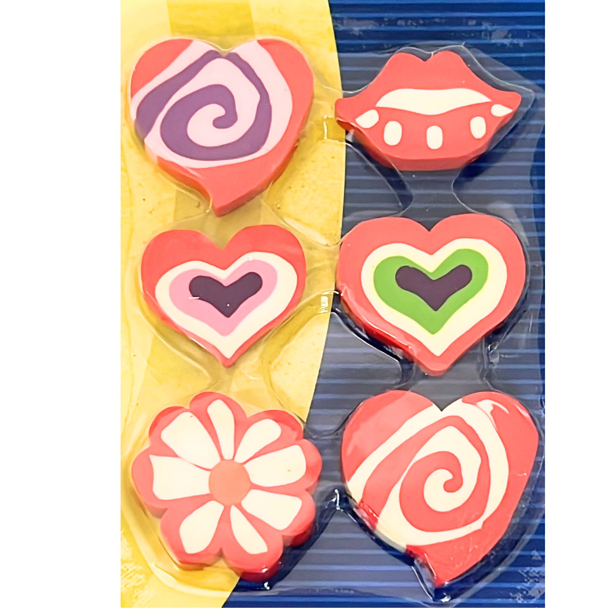 Non Toxic Fancy Eraser: 6 Pack size and feature image