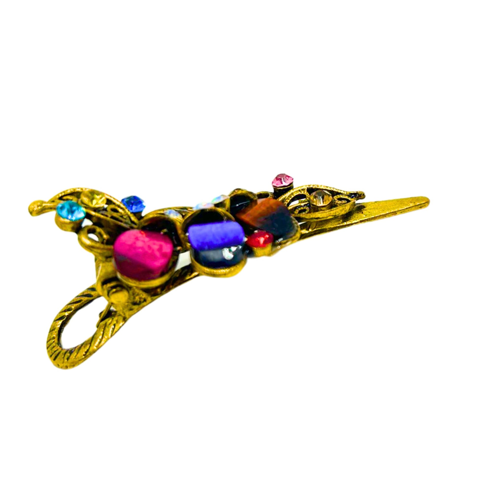 Vintage Hair Clip with Precious Stones
