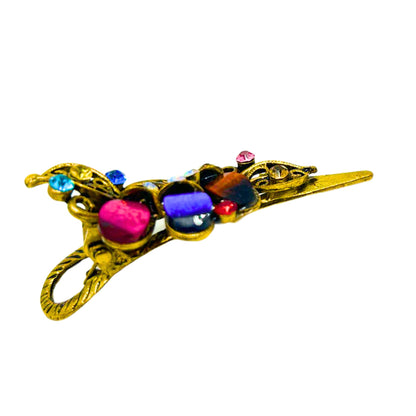 Vintage Hair Clip with Precious Stones