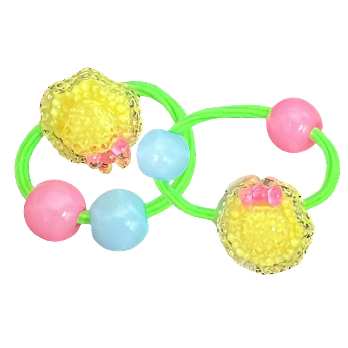 Pair of Small Flower-Shaped Hair Bands