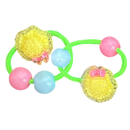 Pair of Small Flower-Shaped Hair Bands