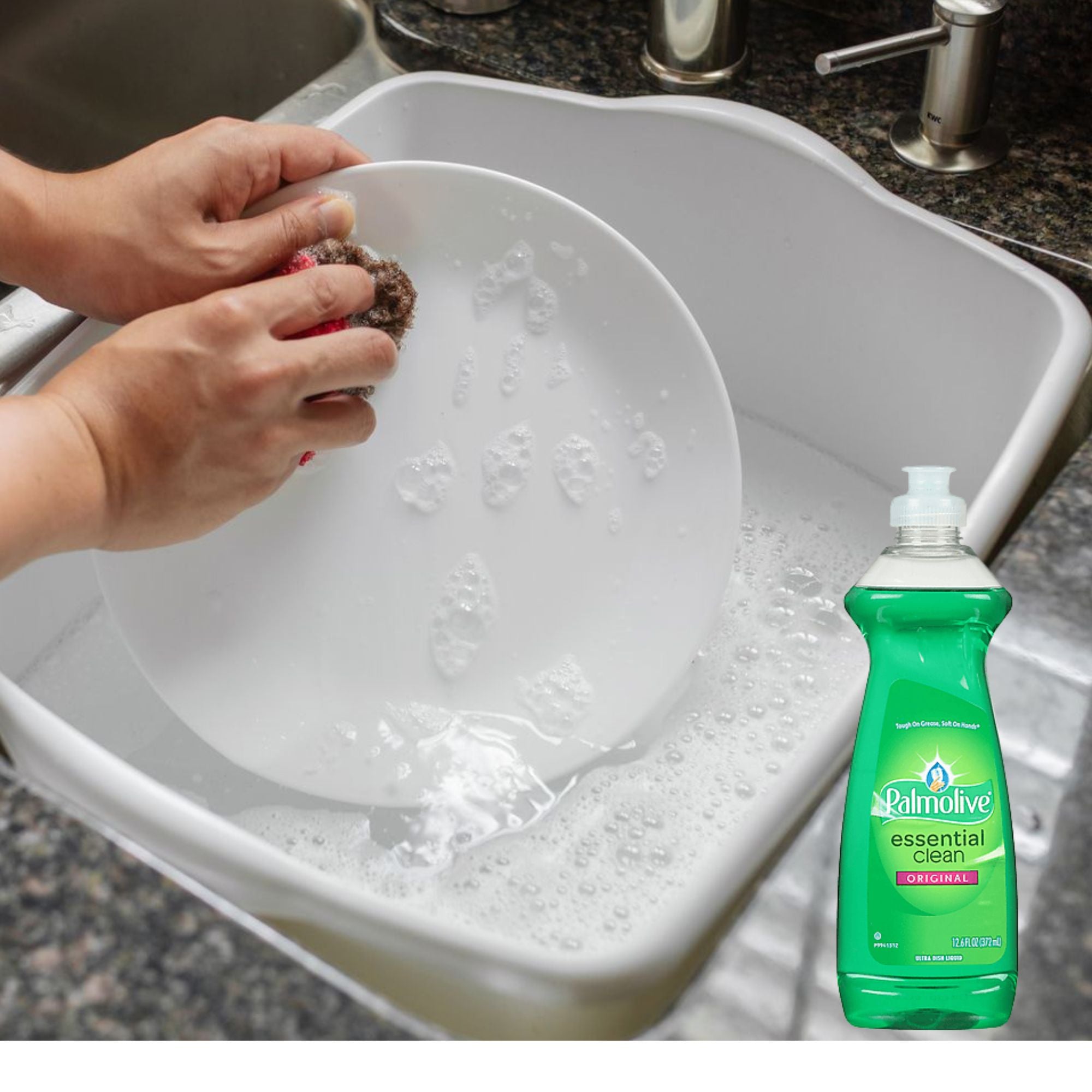 Palmolive Essential Clean Original Dish Soap, 12.6 fl oz Dish Detergent & Soap lifestyle use image