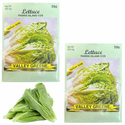 Valley Greene 350mg Lettuce Seeds – Parris Island Cos