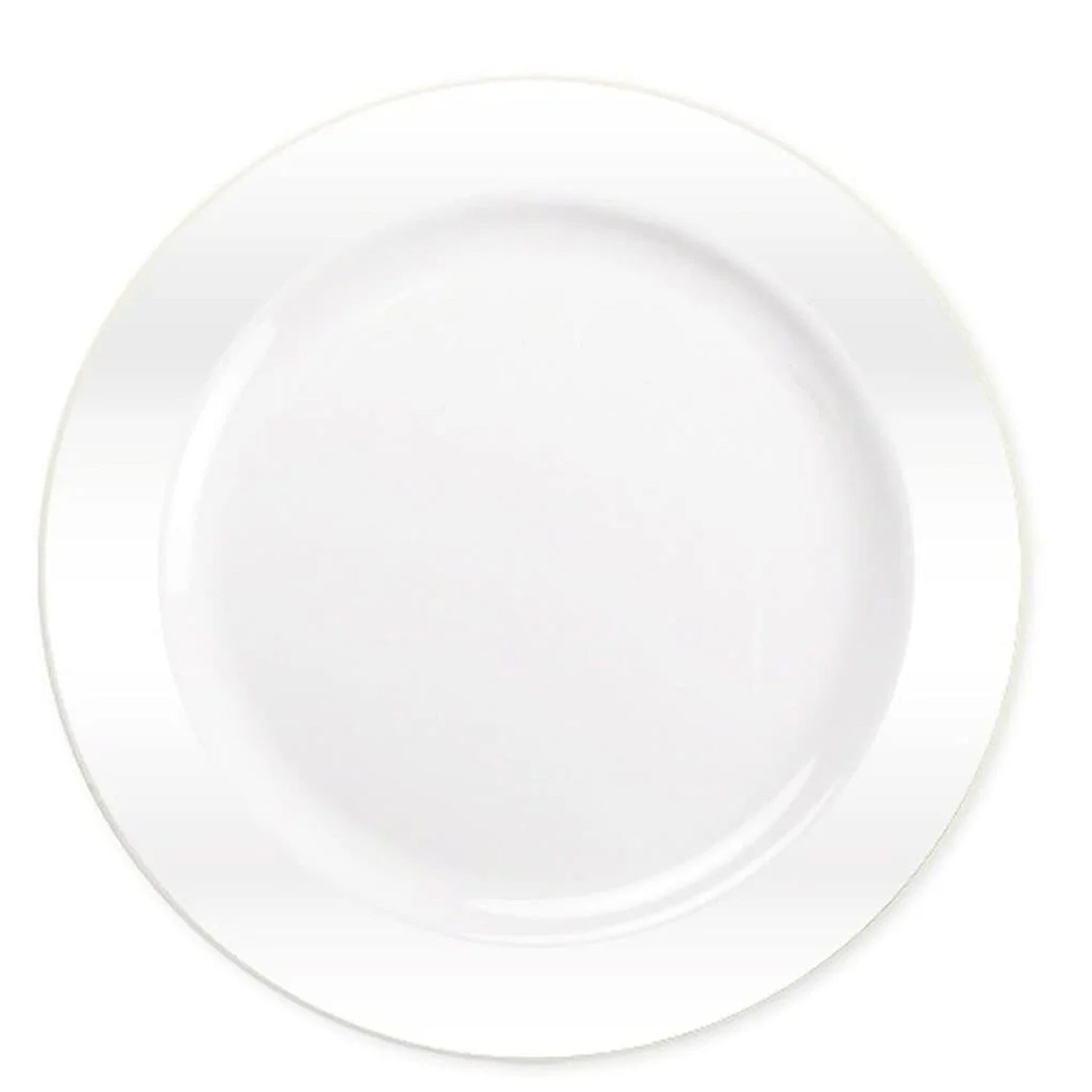 Pearl White Magnificence Heavy weight Plastic Dinner Plate