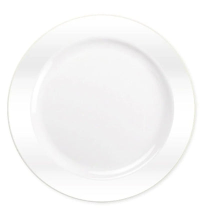 Pearl White Magnificence Heavy weight Plastic Dinner Plate