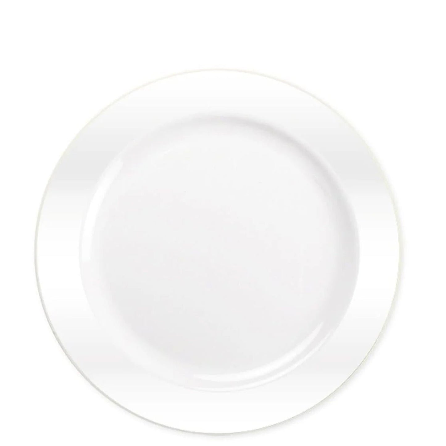 Pearl White Magnificence Heavy weight Plastic Dinner Plate