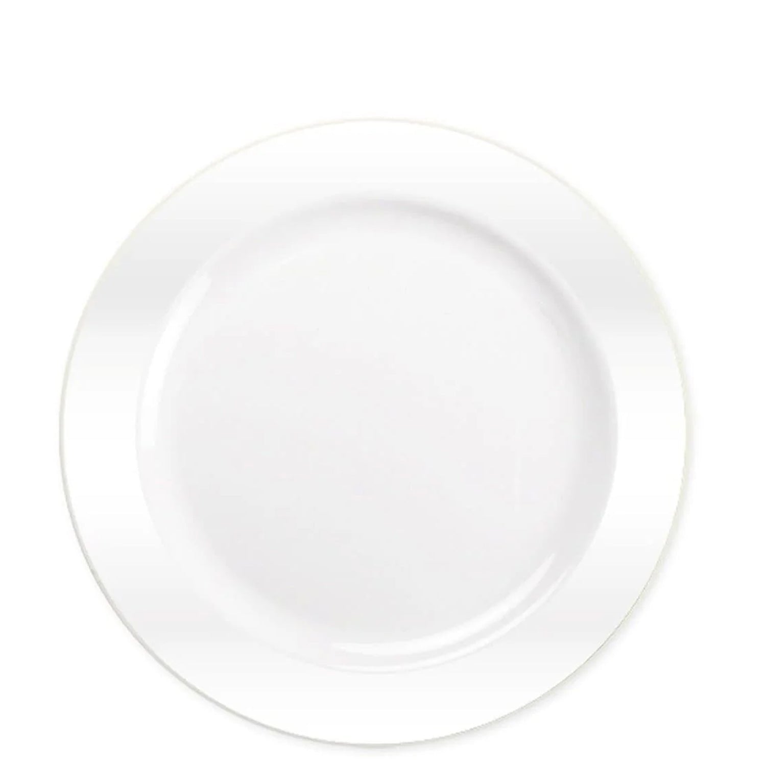Pearl White Magnificence Heavy weight Plastic Dinner Plate