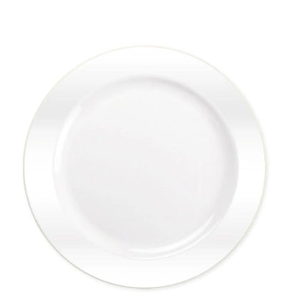 Pearl White Magnificence Heavy weight Plastic Dinner Plate